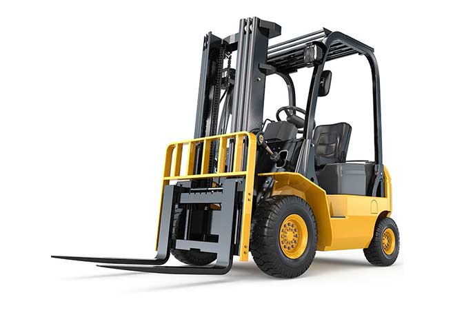 Yellow forklift