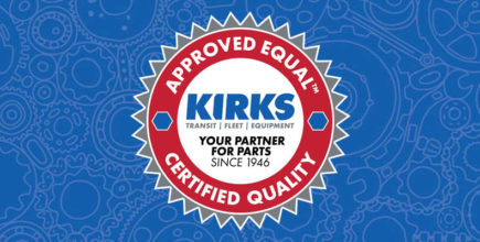 KIRKS Approved Equal seal on a blue background
