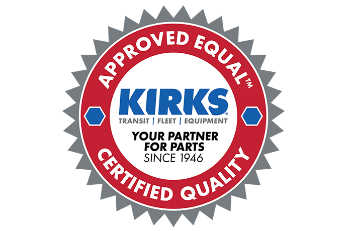 Kirks approved equal certified quality seal