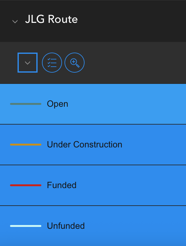 Joe Louis Greenway map key