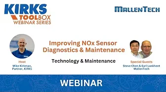 Webinar on improving NOx sensor diagnostics with hosts Mike Kirkman, Steve Chen, and Earl Lankheet from MallenTech.