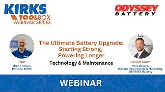 Webinar on battery upgrades featuring Mike Kirkman and Pete Deszer discussing technology and maintenance.
